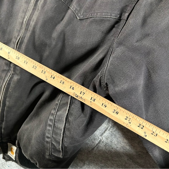 Vintage Carhartt Jacket Mens XL Black Detroit Santa Fe Duck Canvas 90s USA Made - Picture 6 of 8